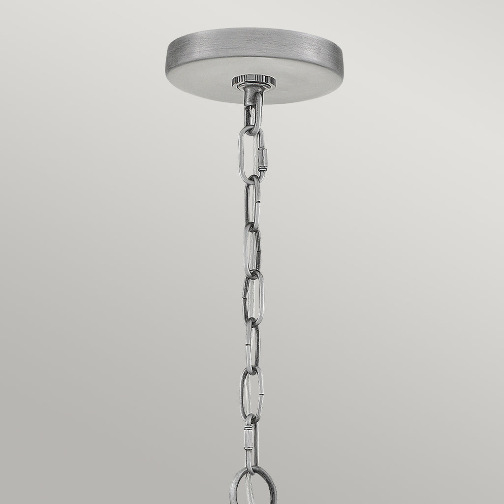Quintiesse Booker Outdoor Small Chain Lantern in Industrial Aluminium