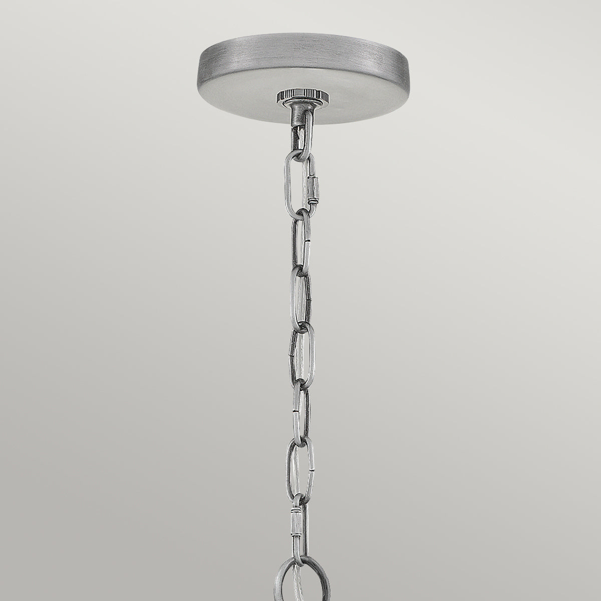 Quintiesse Booker Outdoor Small Chain Lantern in Industrial Aluminium