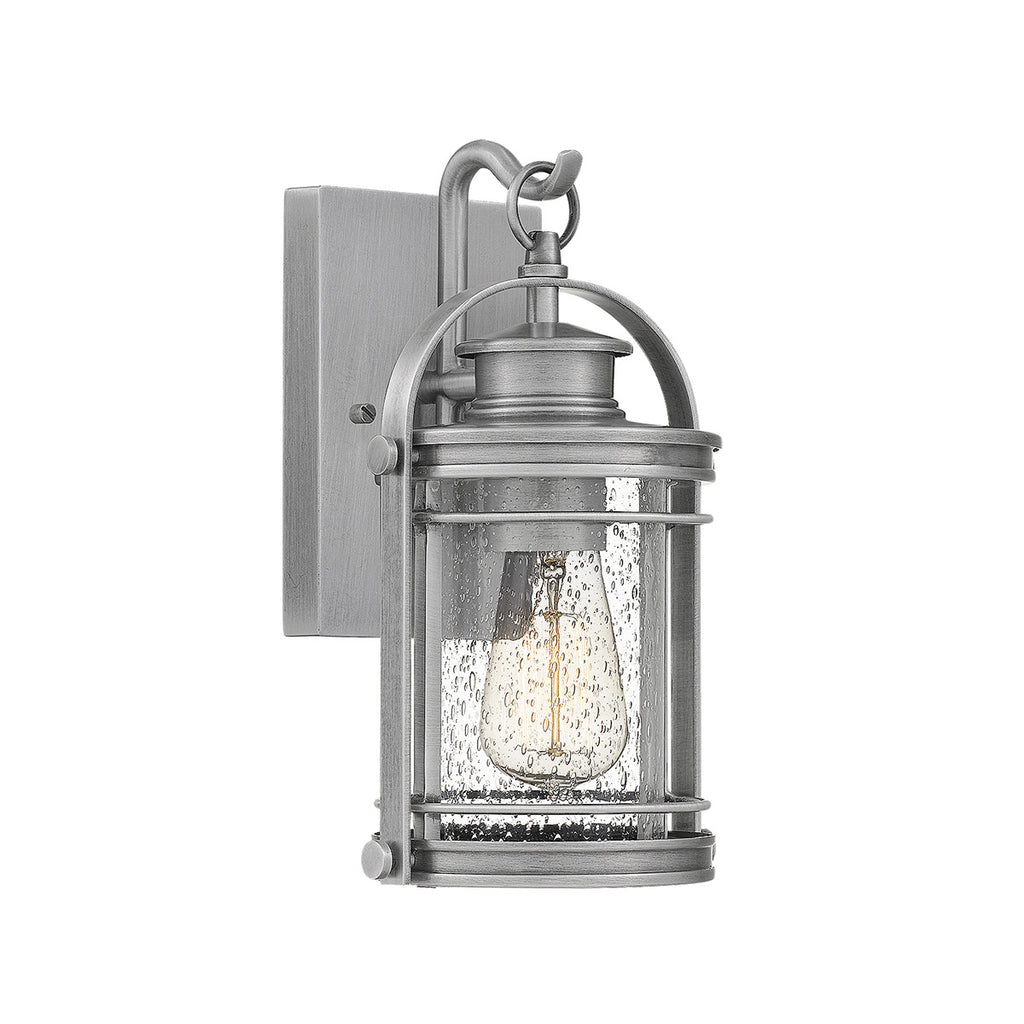 Quintiesse Booker Outdoor Small Wall Lantern in Industrial Aluminium