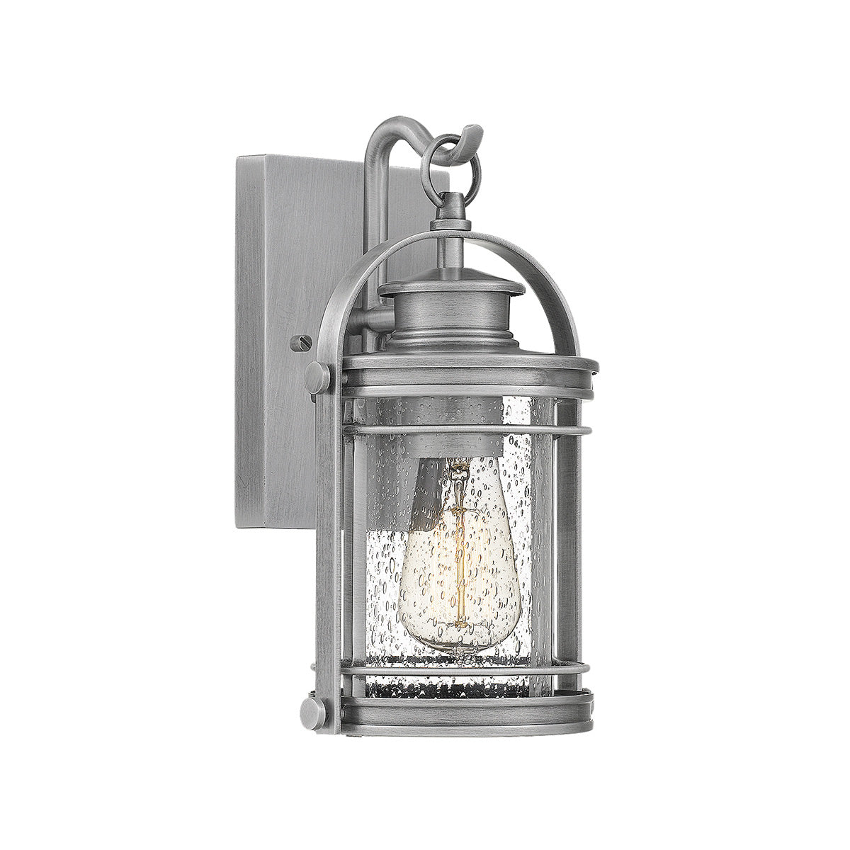 Quintiesse Booker Outdoor Small Wall Lantern in Industrial Aluminium