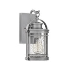 Quintiesse Booker Outdoor Small Wall Lantern in Industrial Aluminium