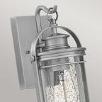 Quintiesse Booker Outdoor Small Wall Lantern in Industrial Aluminium