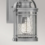 Quintiesse Booker Outdoor Small Wall Lantern in Industrial Aluminium