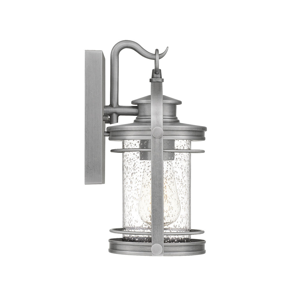 Quintiesse Booker Outdoor Small Wall Lantern in Industrial Aluminium
