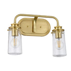Quintiesse Braelyn 2 Light Wall Light Brushed Brass