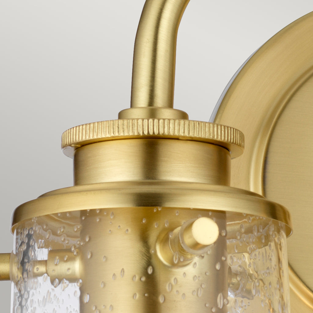 Quintiesse Braelyn 2 Light Wall Light Brushed Brass