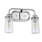 Quintiesse Braelyn 2 Light Wall Light Polished Chrome