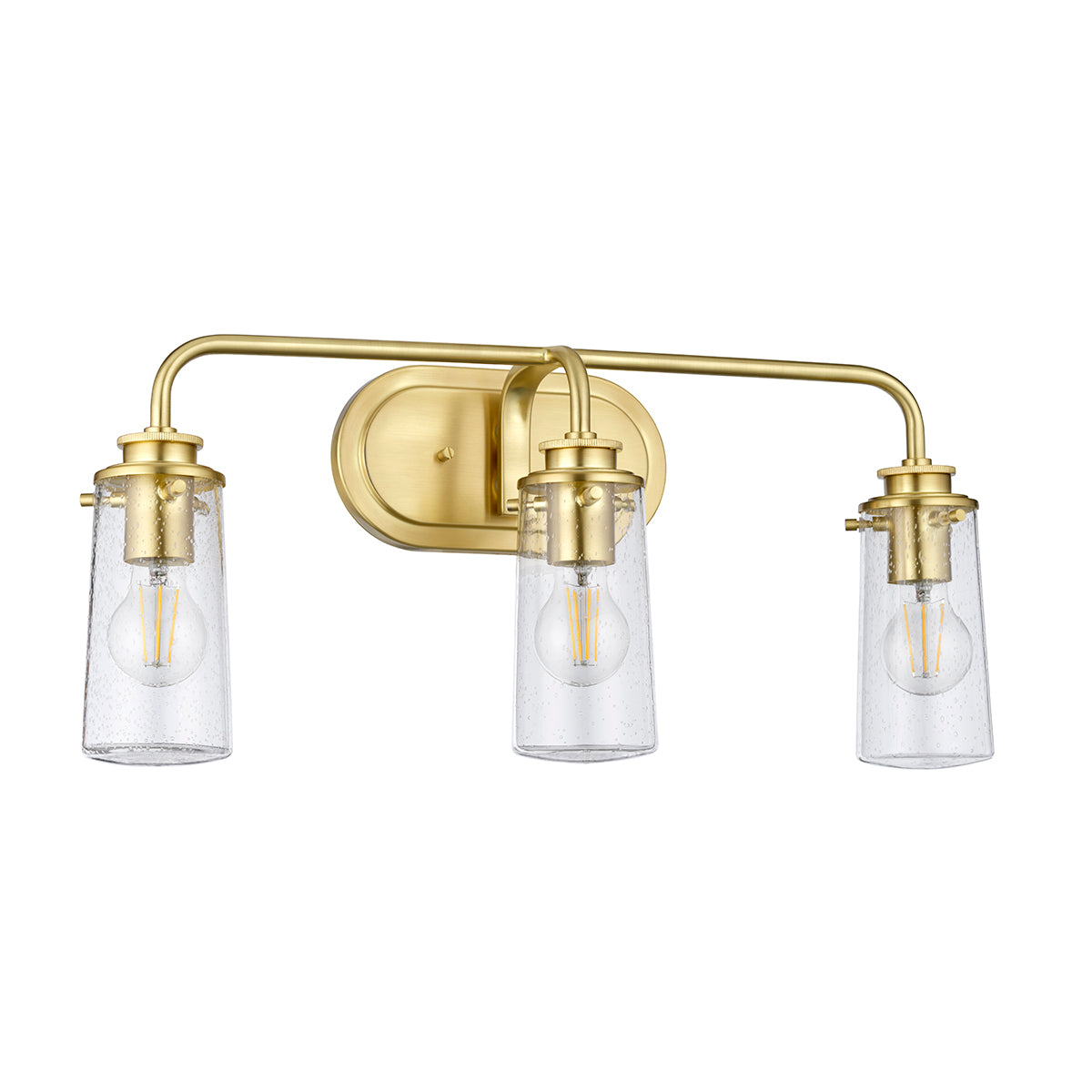 Quintiesse Braelyn 3 Light Wall Light Brushed Brass