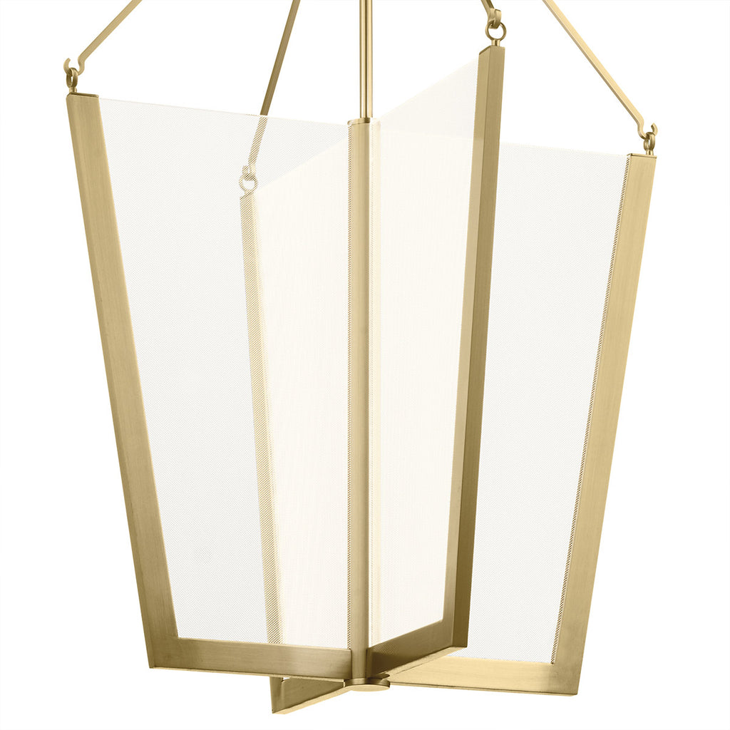 Quintiesse Calters Large LED Foyer Pendant in Champagne Gold 