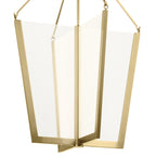 Quintiesse Calters Large LED Foyer Pendant in Champagne Gold 