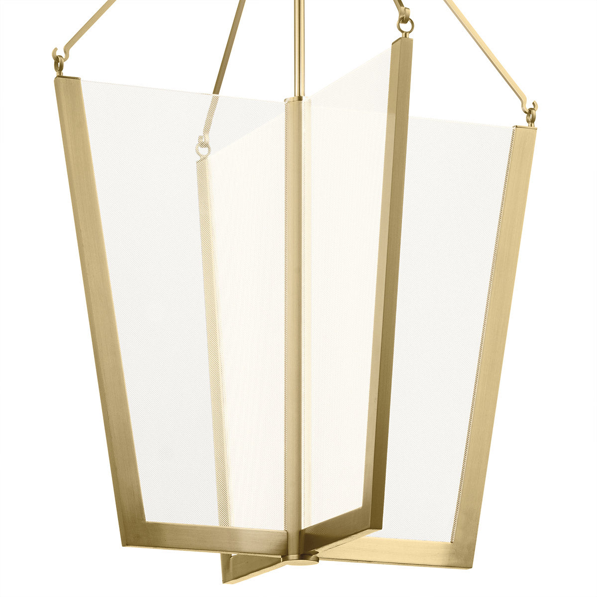 Quintiesse Calters Large LED Foyer Pendant in Champagne Gold 