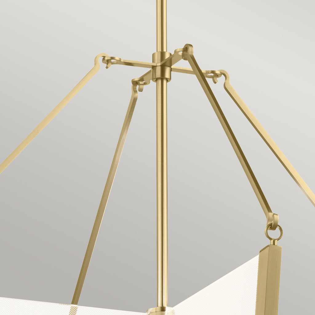 Quintiesse Calters Large LED Foyer Pendant in Champagne Gold 