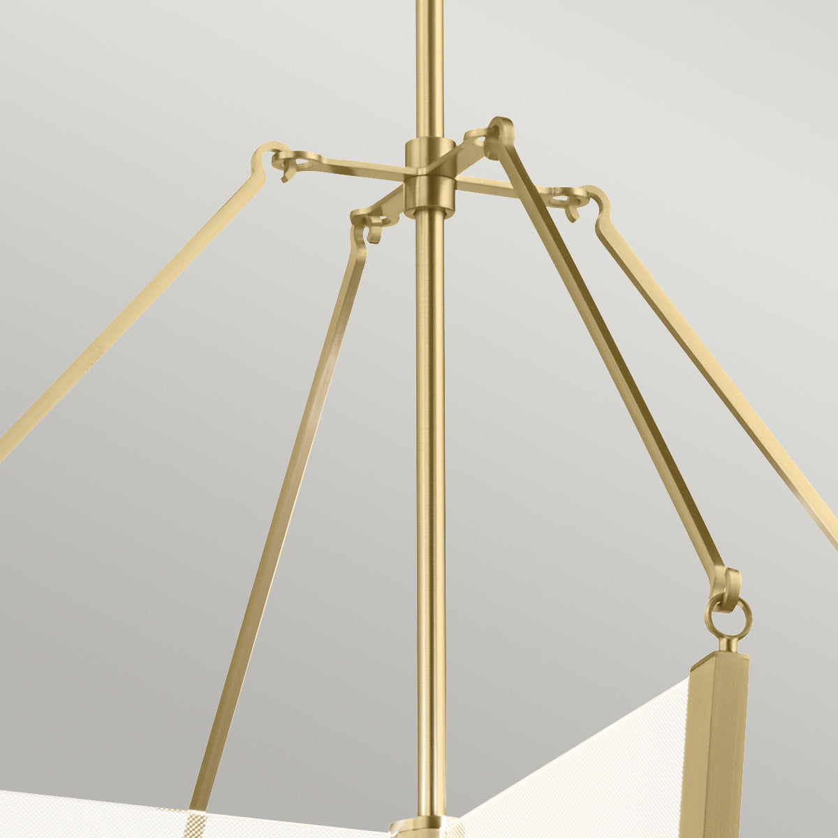 Quintiesse Calters Large LED Foyer Pendant in Champagne Gold 