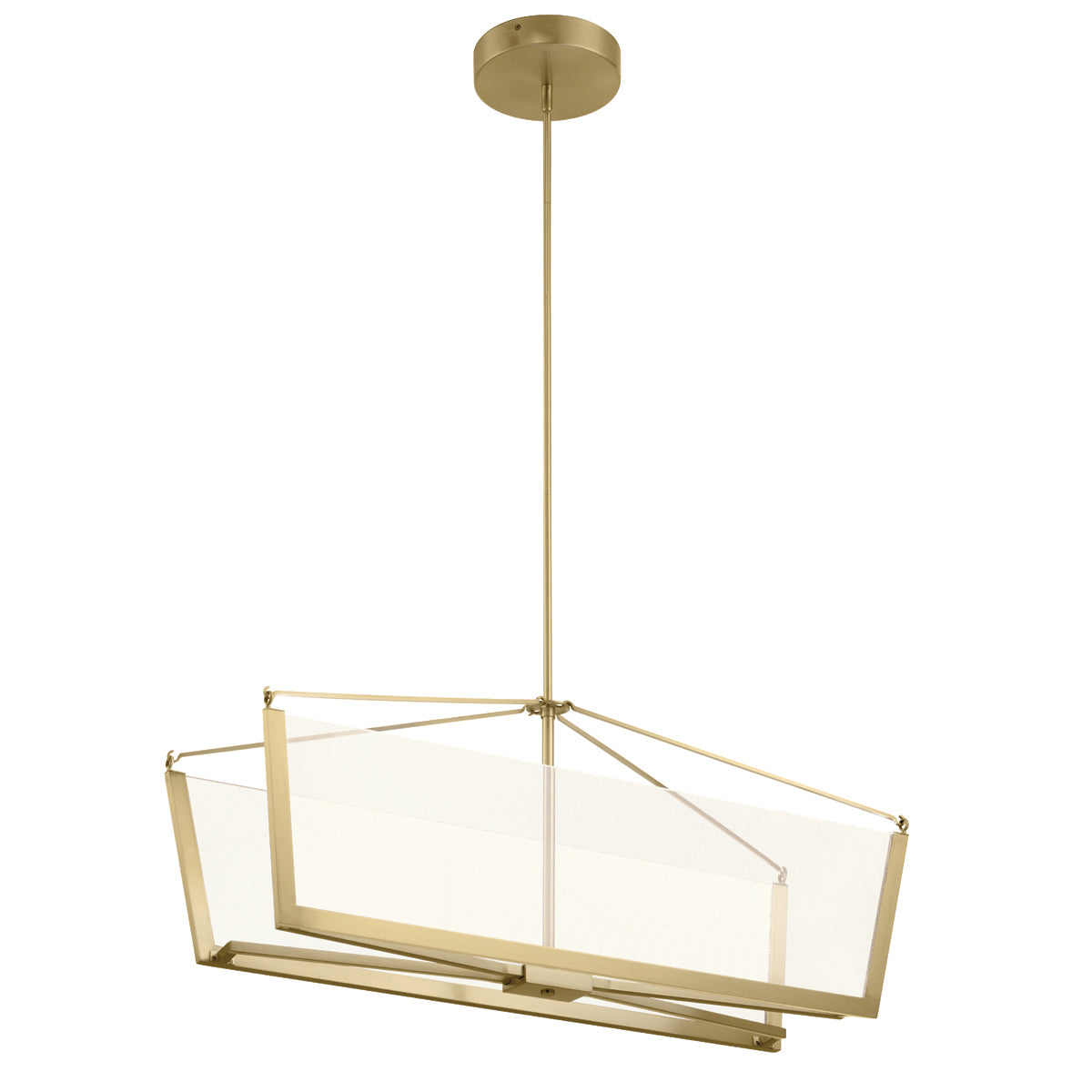Quintiesse Calters LED Isle Pendant in Champagne Gold 
