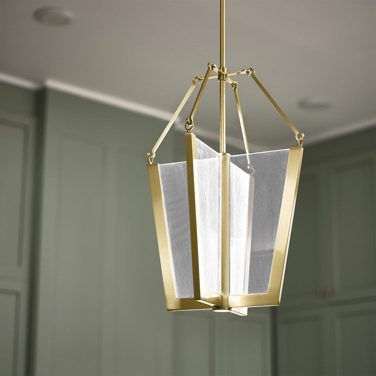 Quintiesse Calters Medium LED Pendant in Champagne Gold 