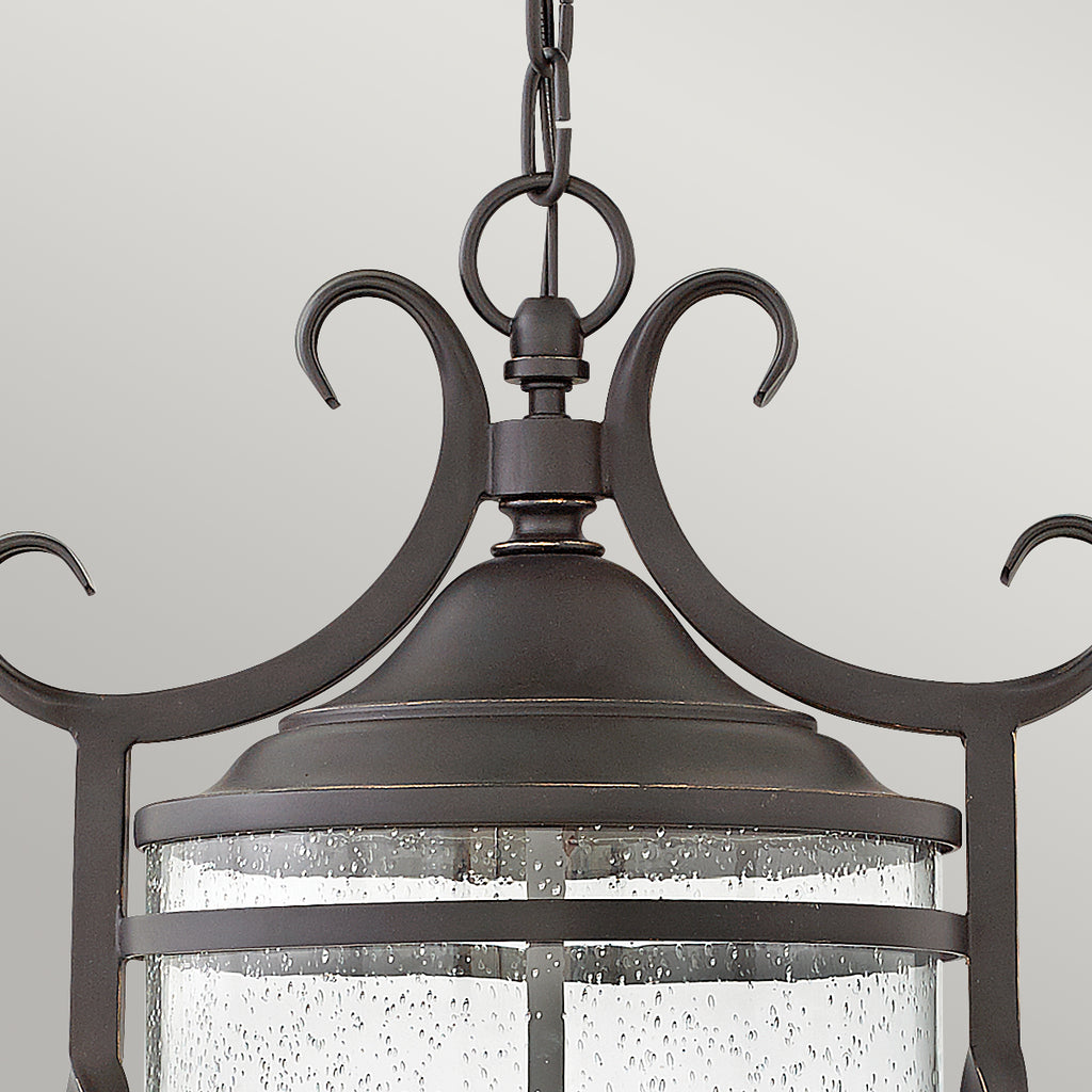 Quintiesse Casa 3 Light Chain Lantern Olde Black