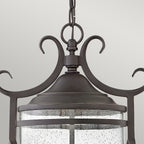 Quintiesse Casa 3 Light Chain Lantern Olde Black