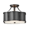 Quintiesse Chance 2 Light Semi-Flush in Blackened Brass