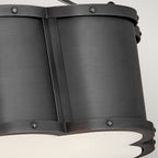 Quintiesse Chance 2 Light Semi-Flush in Blackened Brass