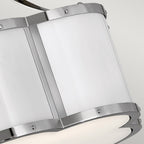 Quintiesse Chance 2 Light Semi-Flush in Polished Nickel with Polished White