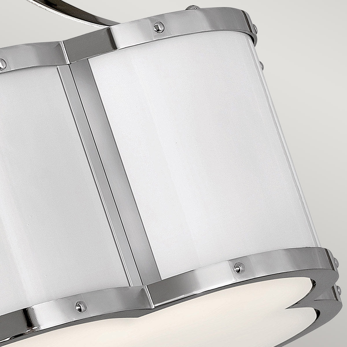 Quintiesse Chance 2 Light Semi-Flush in Polished Nickel with Polished White