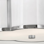 Quintiesse Chance 2 Light Semi-Flush in Polished Nickel with Polished White