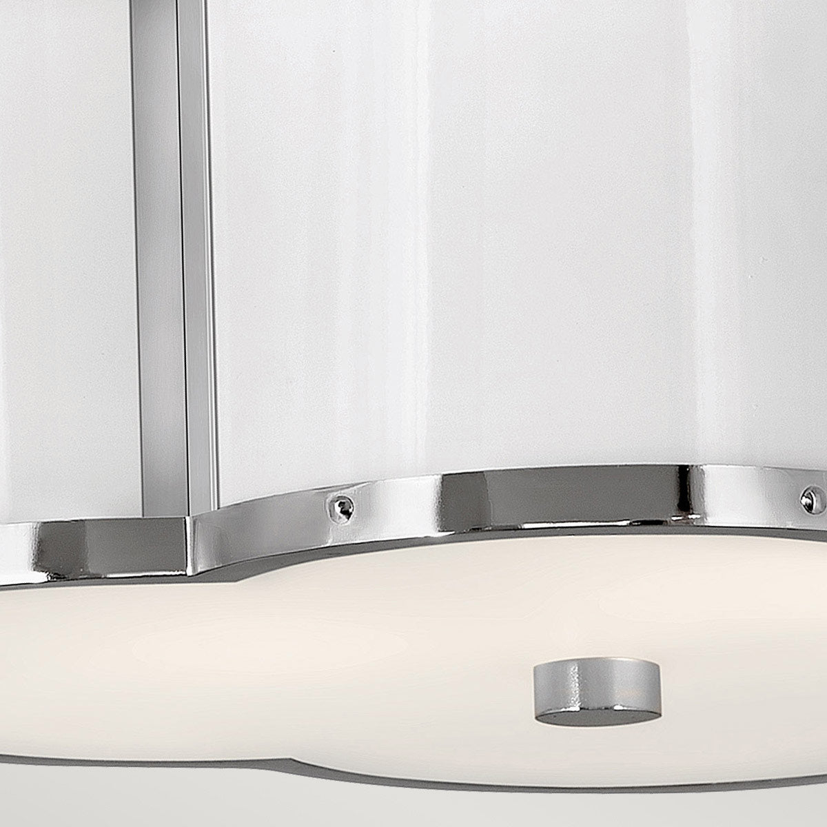 Quintiesse Chance 2 Light Semi-Flush in Polished Nickel with Polished White