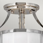Quintiesse Chance 2 Light Semi-Flush in Polished Nickel with Polished White