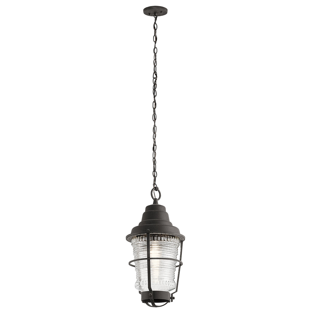 Quintiesse Chance Harbor 1 Light Chain Lantern Weathered Zinc