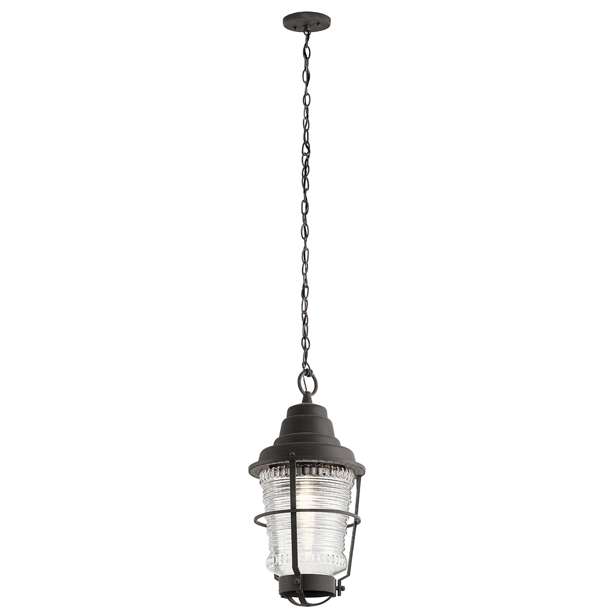 Quintiesse Chance Harbor 1 Light Chain Lantern Weathered Zinc