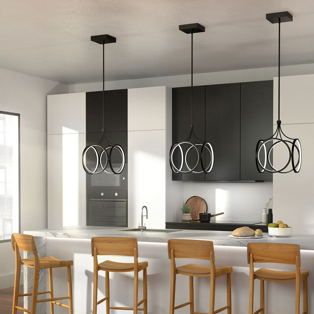 Quintiesse Ciri LED Pendant  in Matte Black