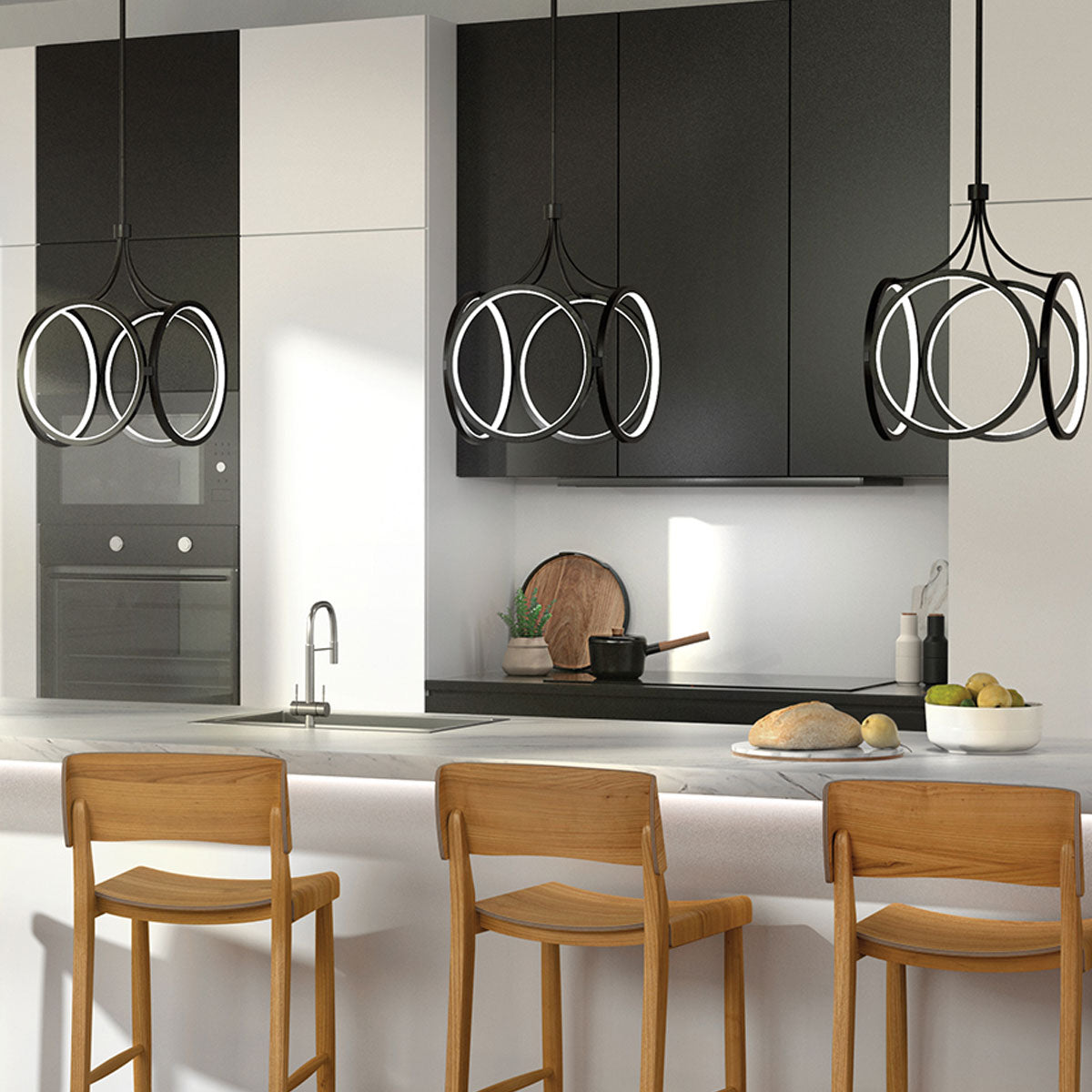 Quintiesse Ciri LED Pendant  in Matte Black