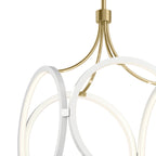 Quintiesse Ciri LED Pendant  in White with Champagne Gold 