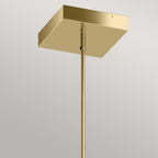Quintiesse Ciri LED Pendant  in White with Champagne Gold 
