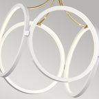 Quintiesse Ciri LED Pendant  in White with Champagne Gold 