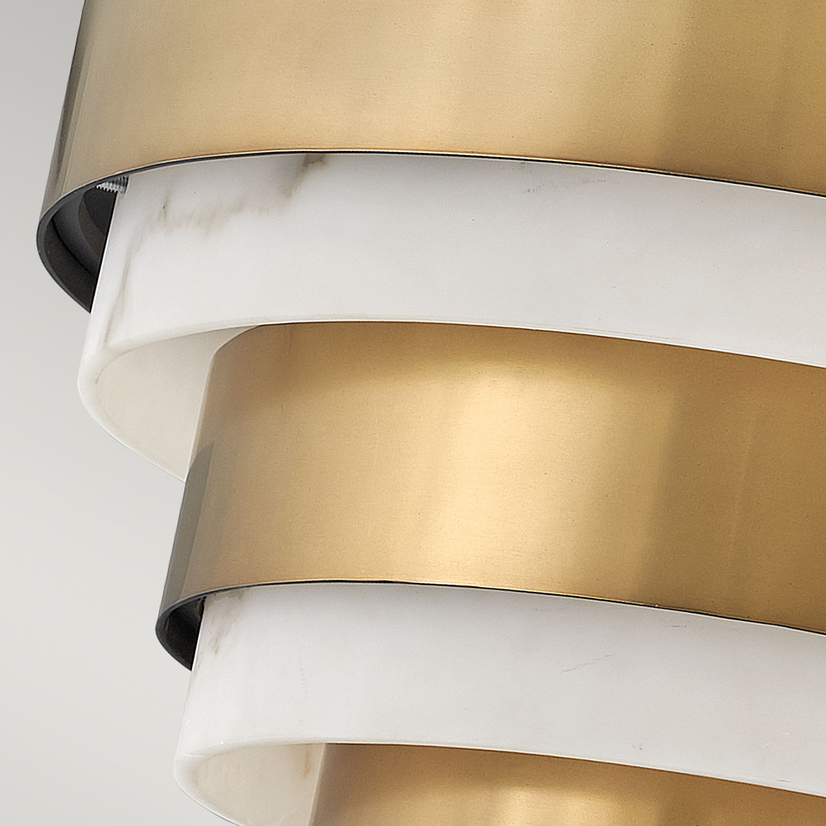 Quintiesse Echelon 3 Light Semi-Flush in Heritage Brass