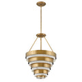 Quintiesse Echelon 4 Light Pendant in Heritage Brass