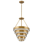 Quintiesse Echelon 4 Light Pendant in Heritage Brass