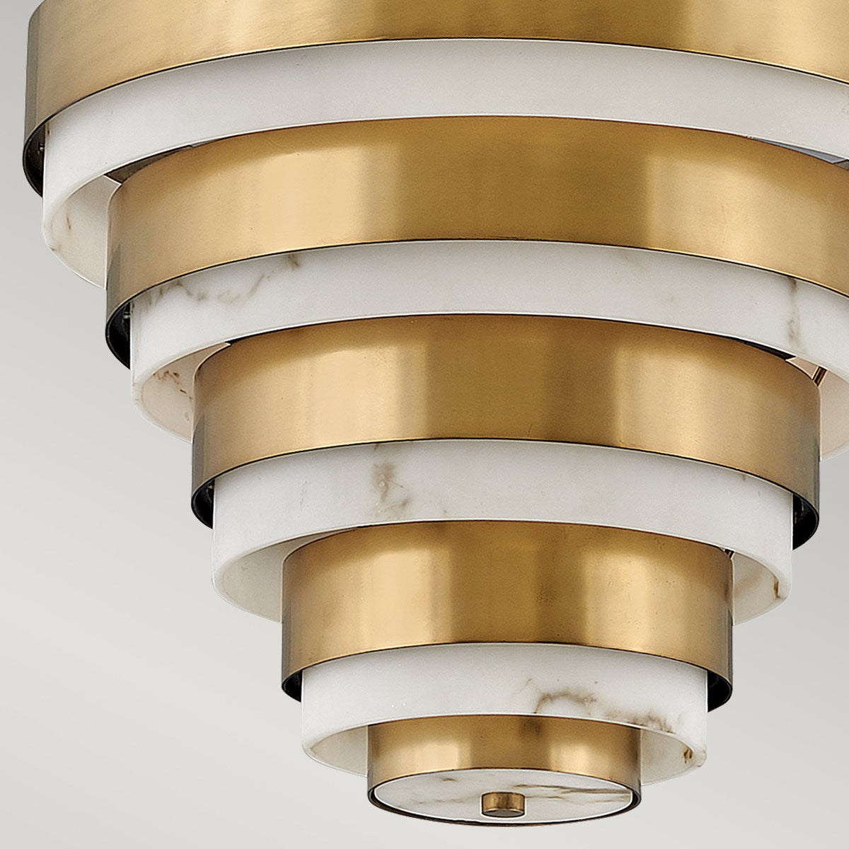 Quintiesse Echelon 4 Light Pendant in Heritage Brass