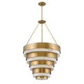 Quintiesse Echelon 8 Light Pendant  in Heritage Brass