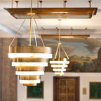 Quintiesse Echelon 8 Light Pendant  in Heritage Brass
