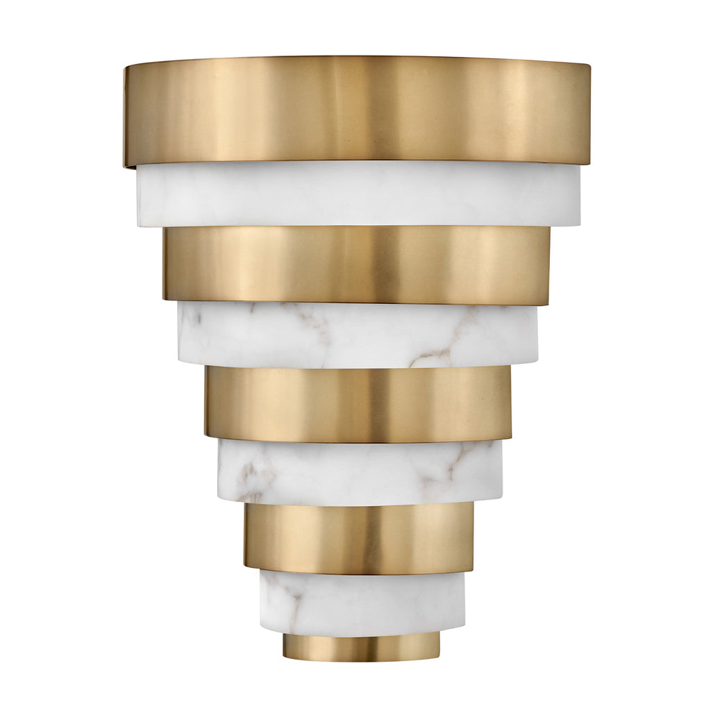 Quintiesse Echelon LED Wall Light in Heritage Brass