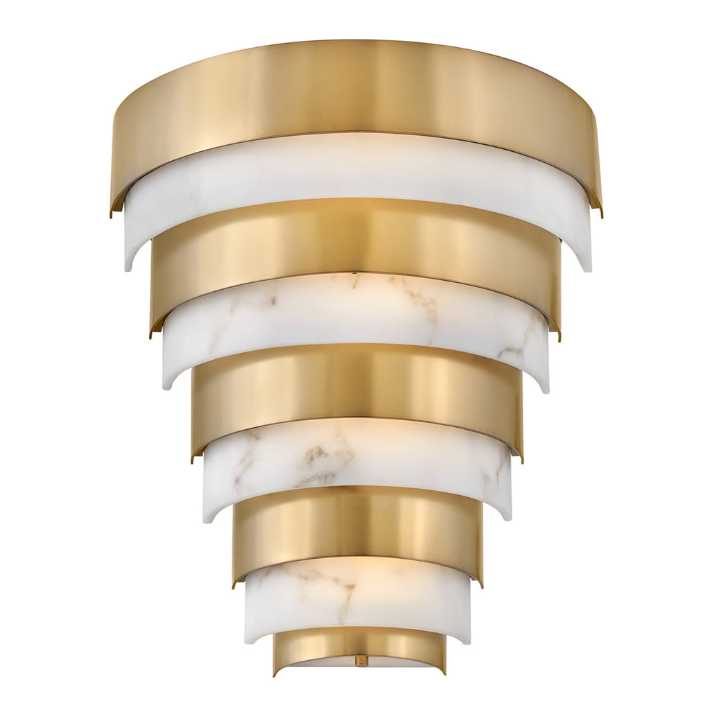 Quintiesse Echelon LED Wall Light in Heritage Brass