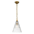 Quintiesse Elmore Pendant  in Burnished Brass