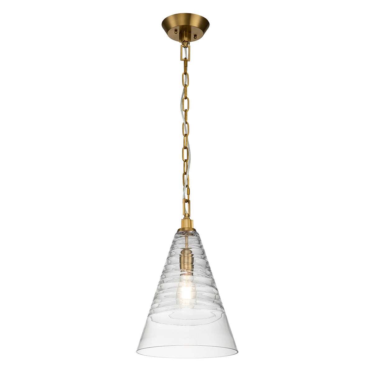 Quintiesse Elmore Pendant  in Burnished Brass