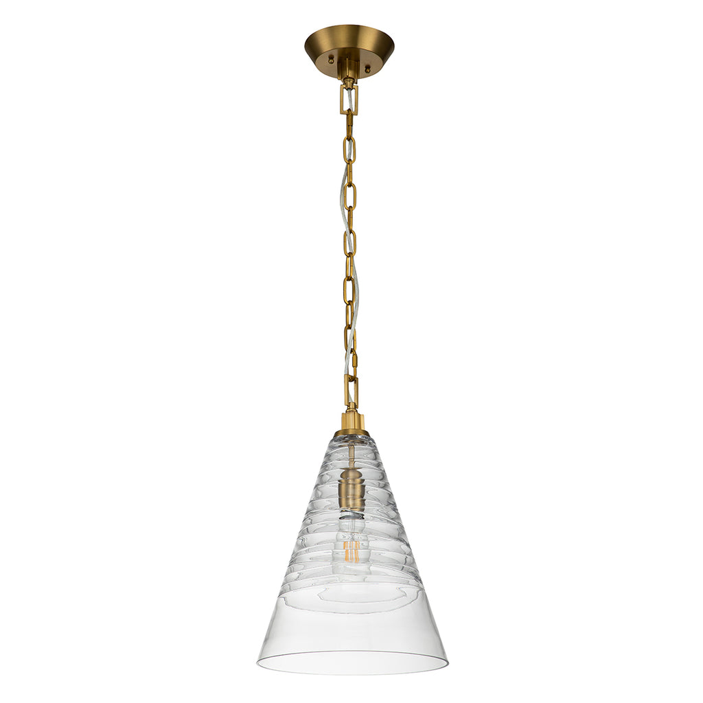 Quintiesse Elmore Pendant  in Burnished Brass