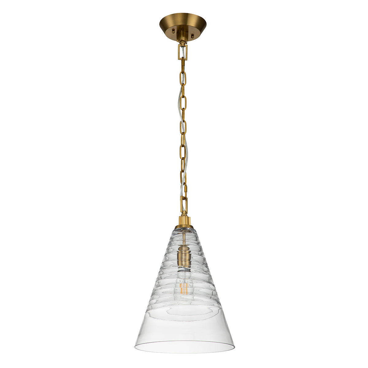 Quintiesse Elmore Pendant  in Burnished Brass