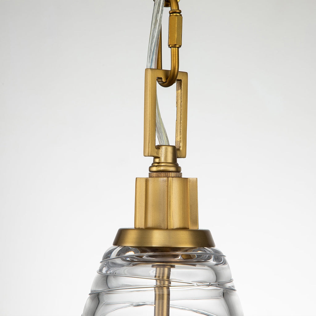 Quintiesse Elmore Pendant  in Burnished Brass