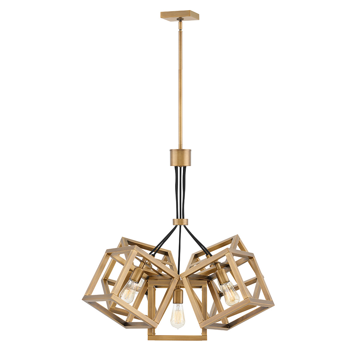 Quintiesse Ensemble 5 Light Pendant Light Brushed Bronze