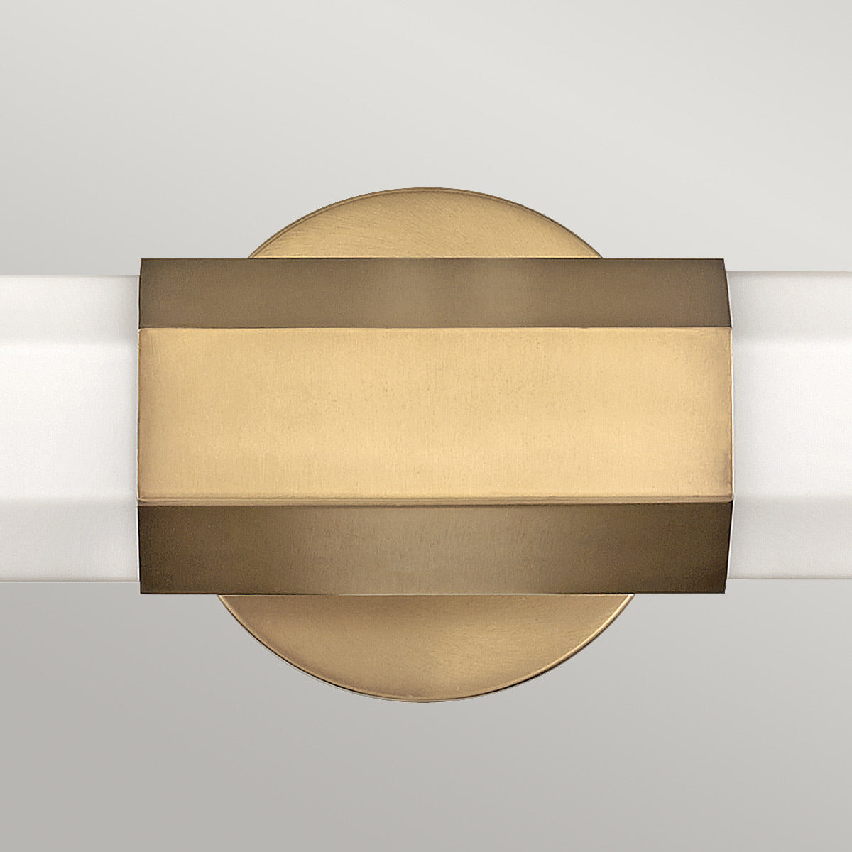 Quintiesse Facet Bathroom Dual LED Wall Light in Heritage Brass